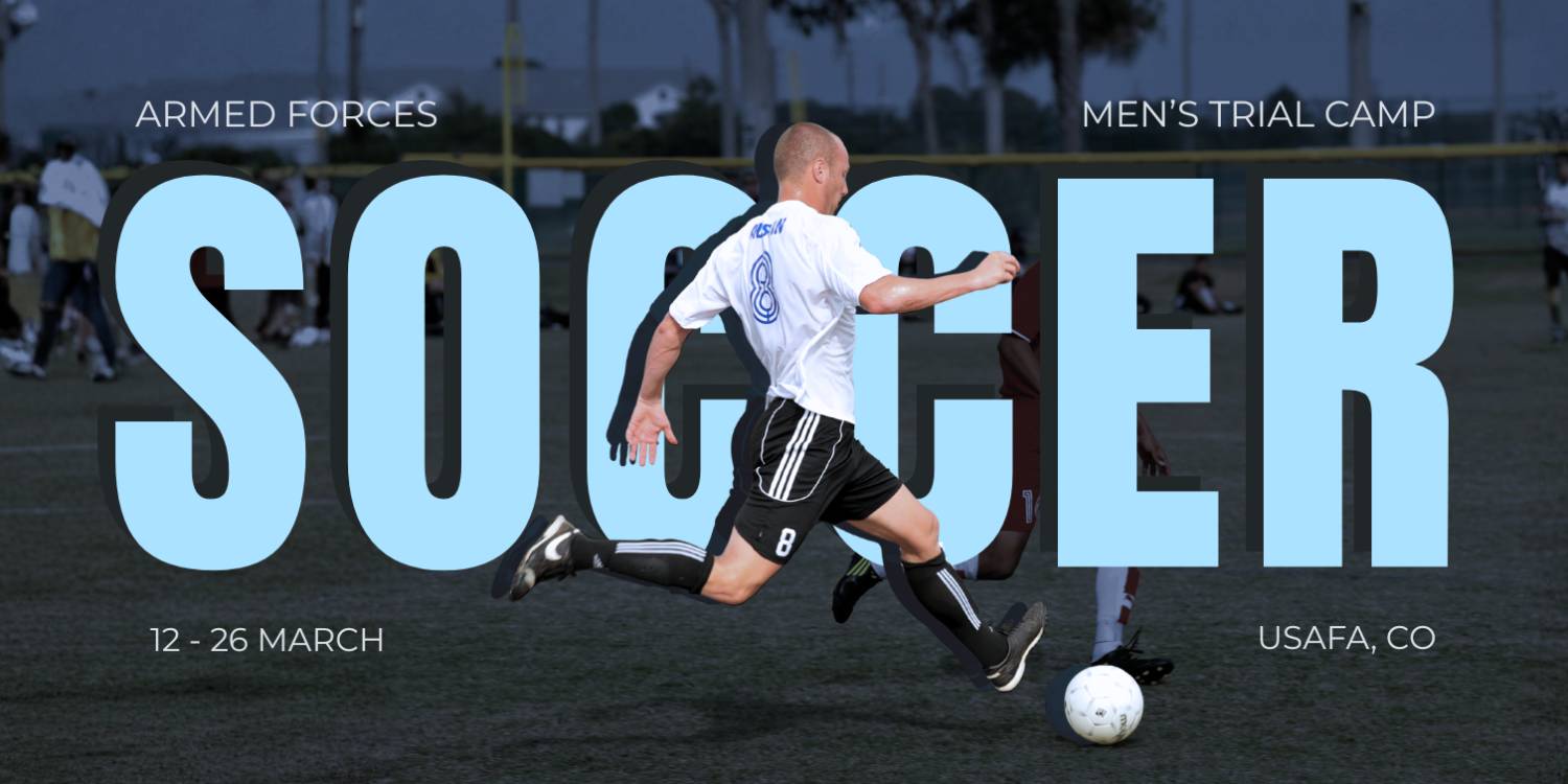 Mens Trial Camp AFSVC Flag Football Registration 2026 banner. Announces open applications for coaches and athletes with key registration dates and a call to register.